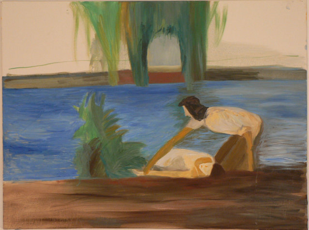  at the river, 60X80 cm, sigalit landau collection