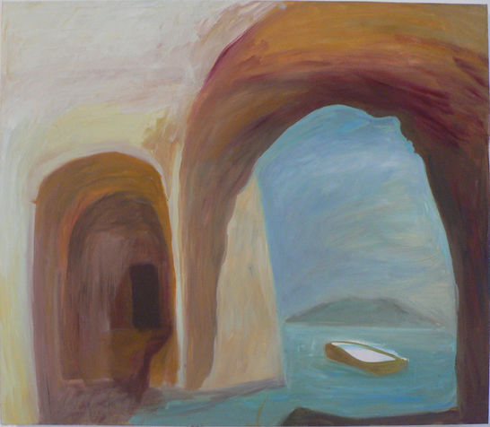  a cave, oil on canvas, private collection