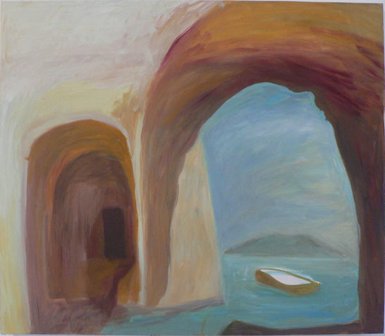  a cave, oil on canvas, private collection