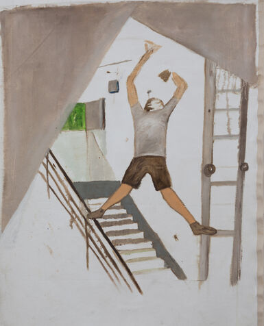  in the stairwell, 85X104 cm 