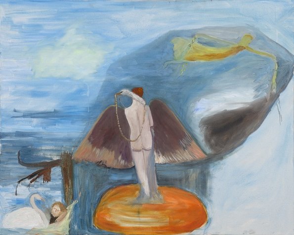  Leda and the Swan, 80x100 cm